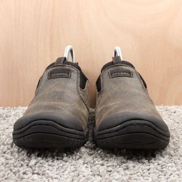 Sperry Slip On Shoes Boys 4.5W Brown Leather Casual - Picture 3 of 12